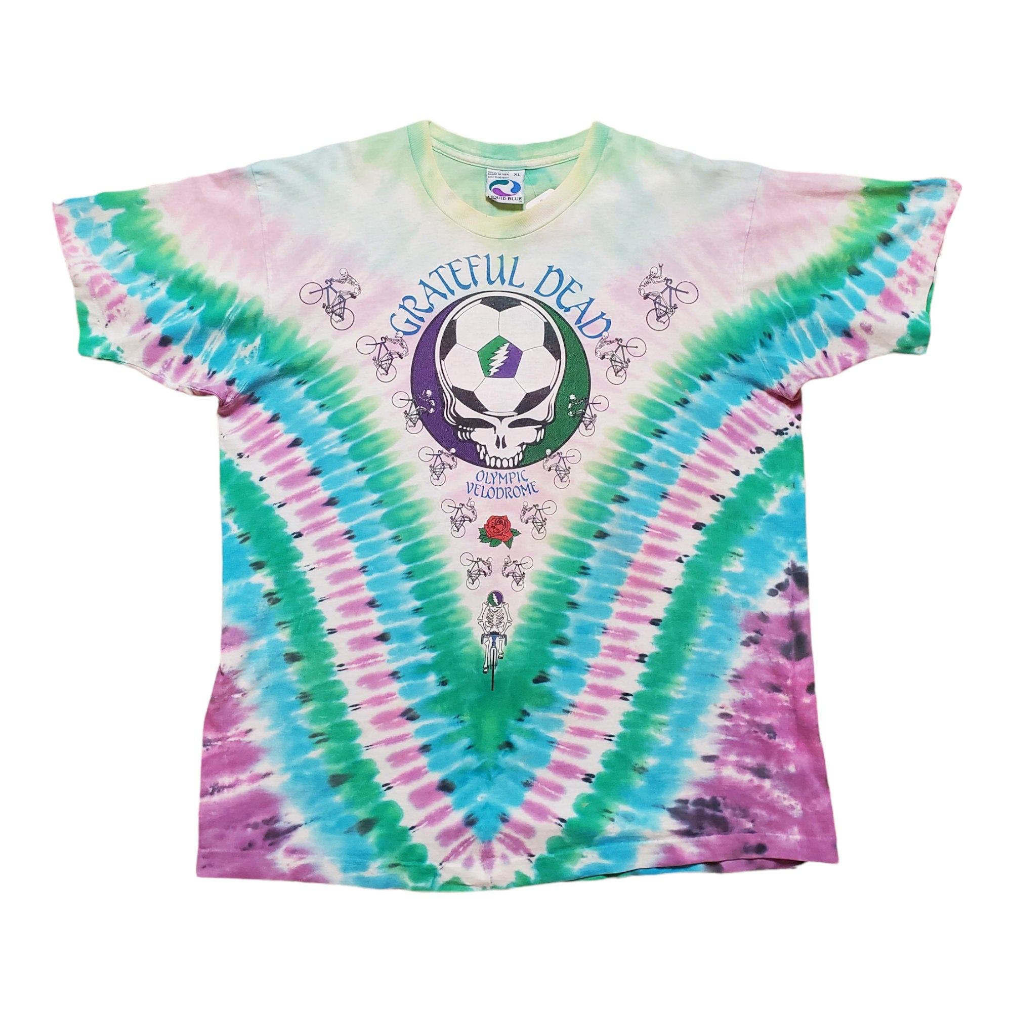 1996 Grateful Dead Deadcathalon Olympics Liquid Blue Tie Dye Shirt – WyCo  Vintage