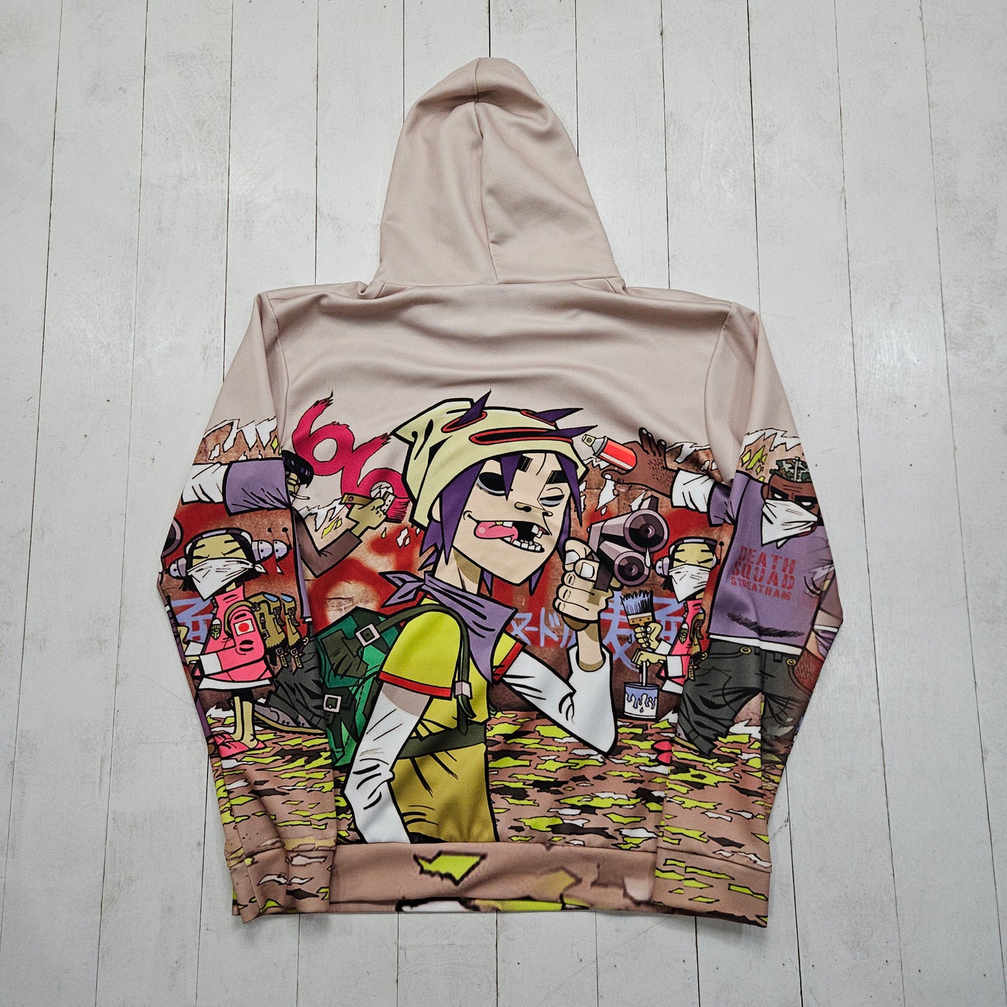 2010s Gorillaz Photo Print Hoodie Sweatshirt Size L