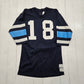 1970s/1980s Sand-Knit Sand Aire Blue 18 Football Jersey Made in USA Size M