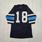 1970s/1980s Sand-Knit Sand Aire Blue 18 Football Jersey Made in USA Size M