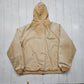 1970s/1980s K-Products Thermal Lined Tan Hooded Work Jacket Made in USA Size L/XL