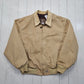 1990s Walls Westernwear Sante Fe Style Tan Blanket Lined Work Jacket Made in USA Size XL/XXL