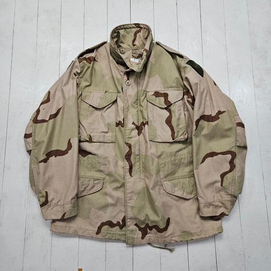 1980s 1989 US Military Desert Camo M65 Field Jacket Size M/L