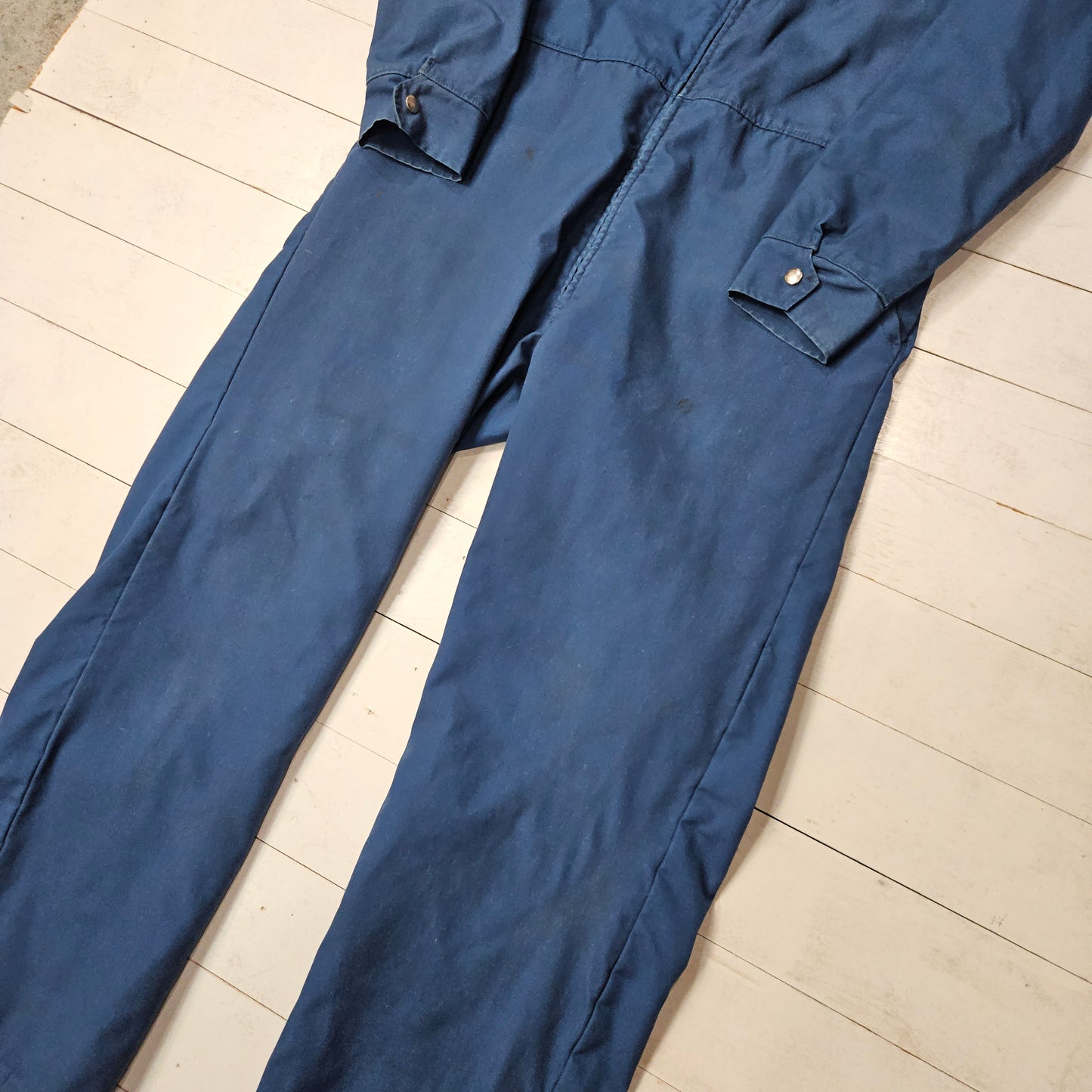 1970s Protexall Insulated Coveralls Co-Op Feed Patches "Ron" Made in USA Size L