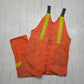 1980s/1990s AGO Industries Orange High Visibility Construction Overalls Made in Canada Size 44x30