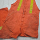 1980s/1990s AGO Industries Orange High Visibility Construction Overalls Made in Canada Size 44x30