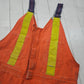 1980s/1990s AGO Industries Orange High Visibility Construction Overalls Made in Canada Size 44x30