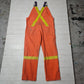 1980s/1990s AGO Industries Orange High Visibility Construction Overalls Made in Canada Size 44x30