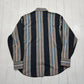 1980s/1990s Wrangler Striped Extra Long Tails Snap Closure Western Shirt Size XL