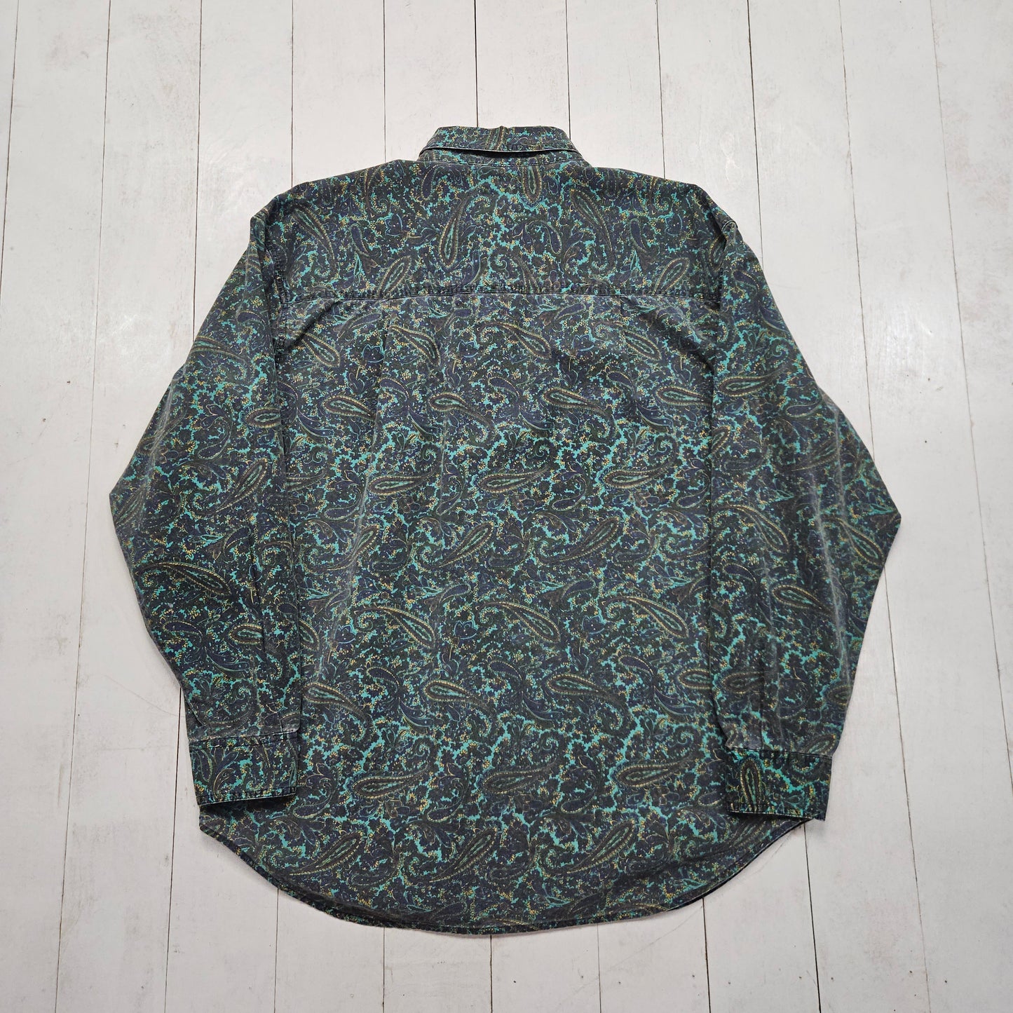 1980s/1990s Bugle Boy Paisley Print Button Down Shirt Size L/XL