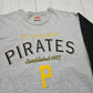 1990s 1994 Team Rate Long Gone MLB Cooperstown Collection Pittsburgh Pirates 1960 Championship 3/4 Sleeve T-Shirt Made in USA Size L