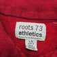 2000s Y2K Roots Athletics Red Quarter Zip Pullover Sweatshirt Size L