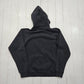 1990s/2000s Y2K Hanes Ultimate Cotton Faded Black Hoodie Sweatshirt Size S