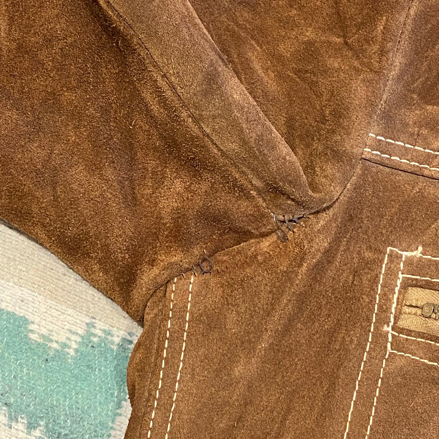 1970s Skalar Brown Leather Suede 4 Pocket Jacket Made in USA Size M/L