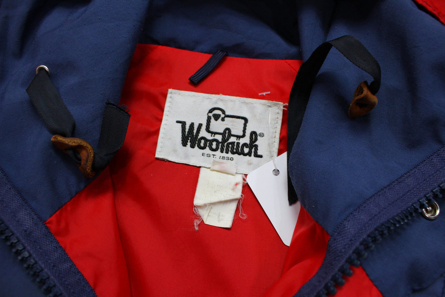 1970s Woolrich Two Tone Western Yoke 60/40 Mountain Parka Windbreaker Jacket Made in USA Size M/L