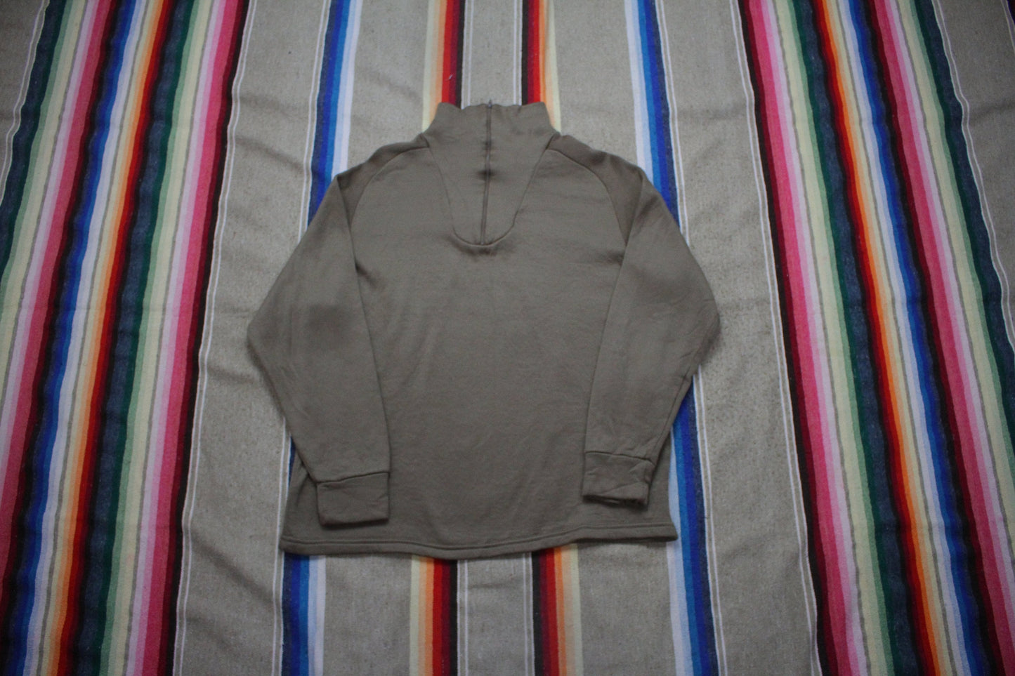 2000s US Military Cold Weather 1/4 Zip Polypropylene Undershirt Size L/XL