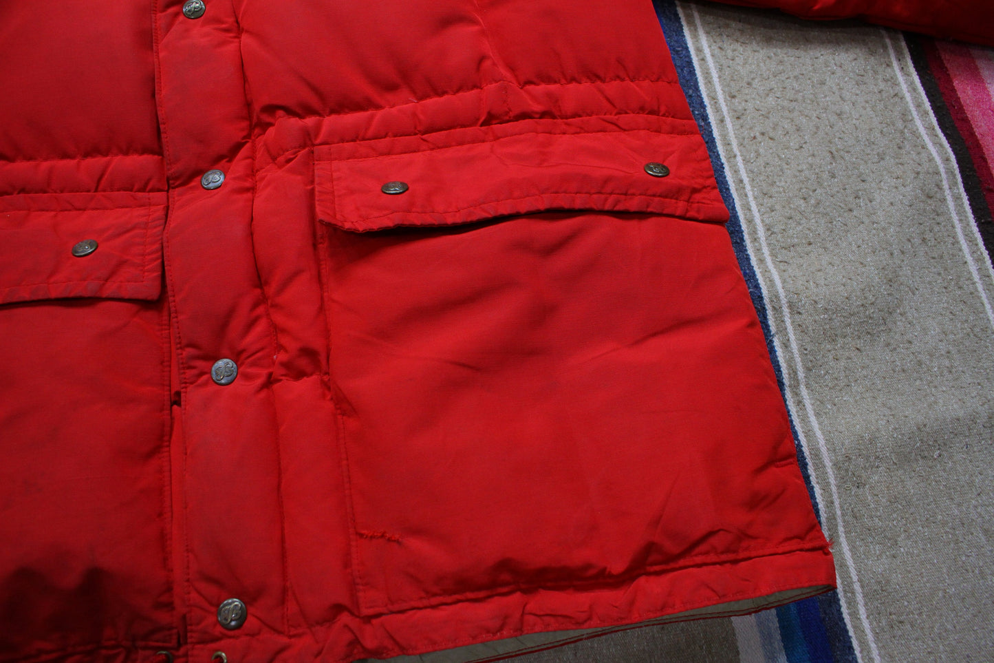 1970s Eddie Bauer Red Kara Koram Parka Down Jacket Size XL
