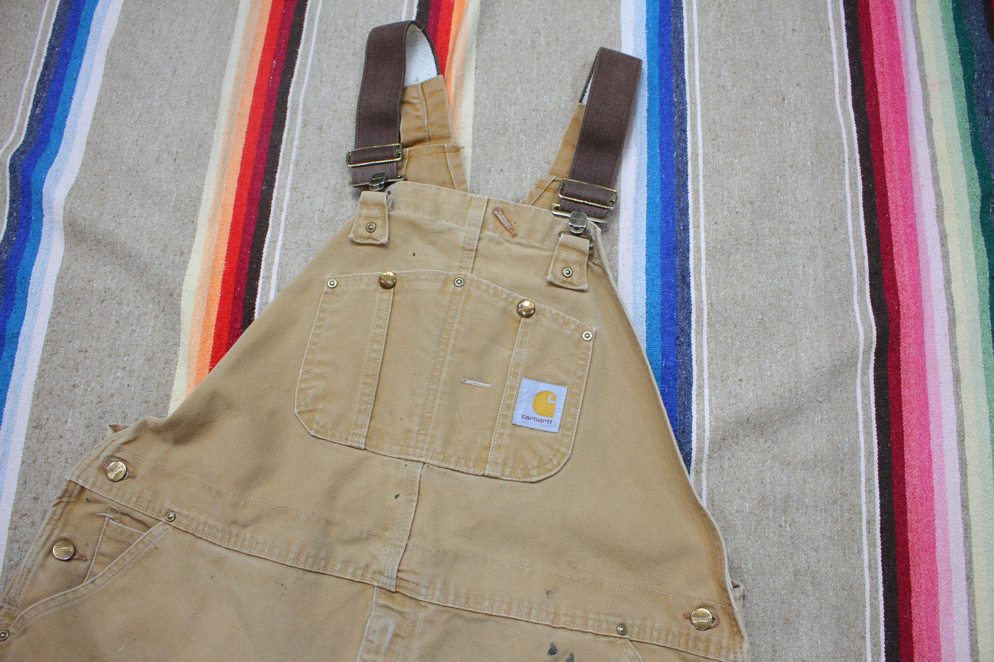 2010s Carharrt Double Knee Overalls Made in USA Size 44x30