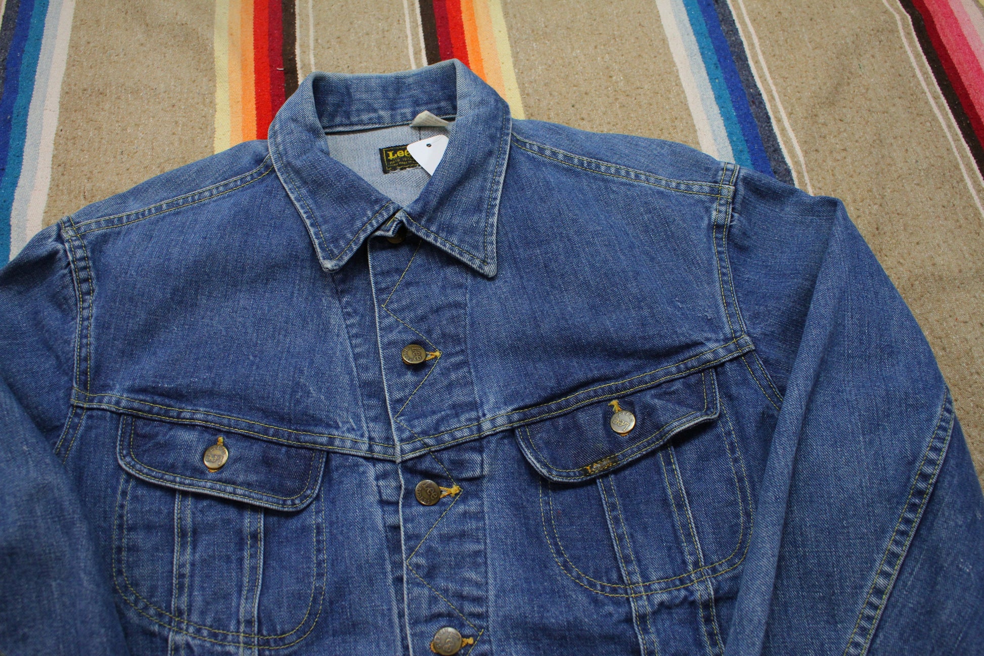 1970s Lee Riders Denim Trucker Jacket Made in USA Size M/L