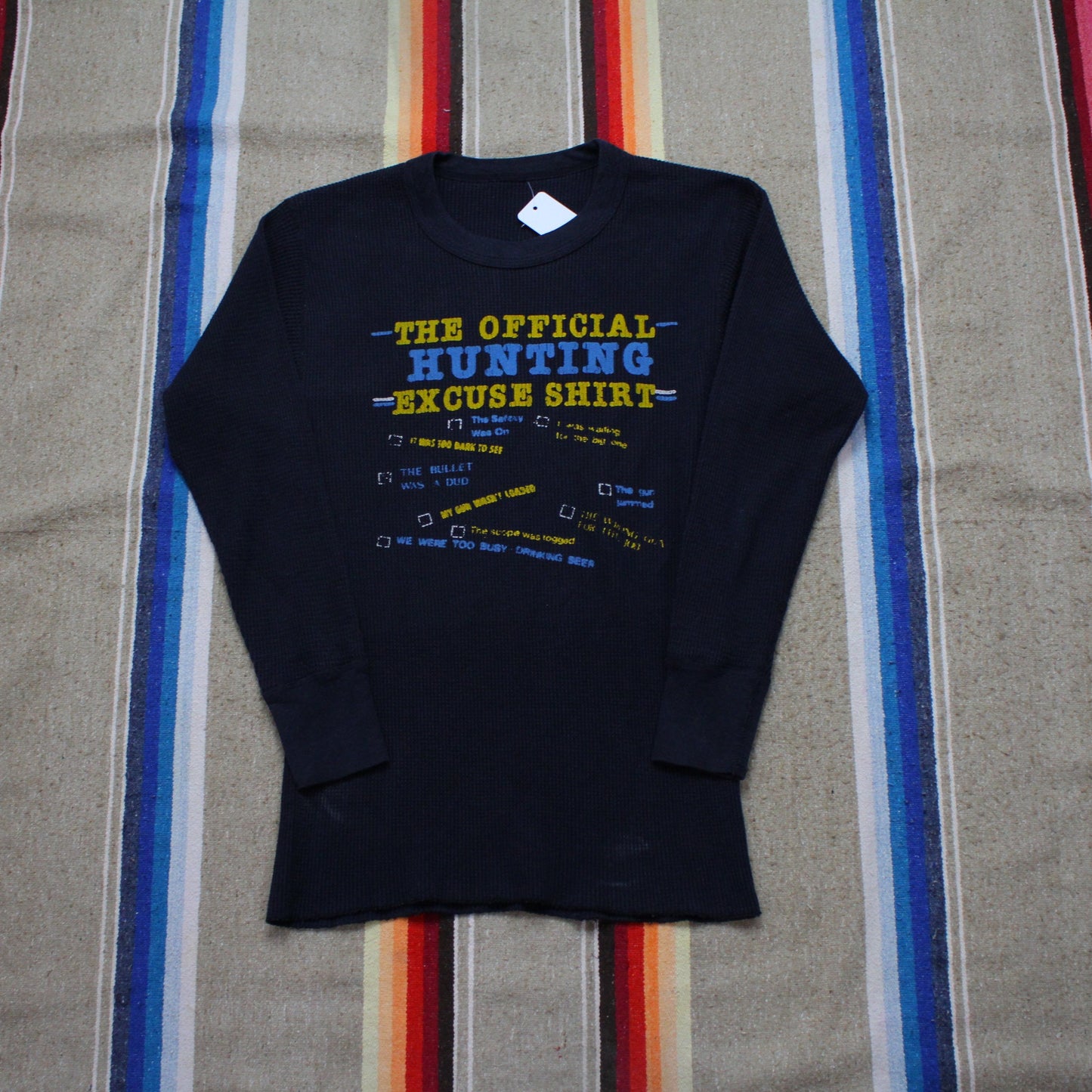 1990s Official Hunting Excuse Thermal Long Sleeve T-Shirt Size S