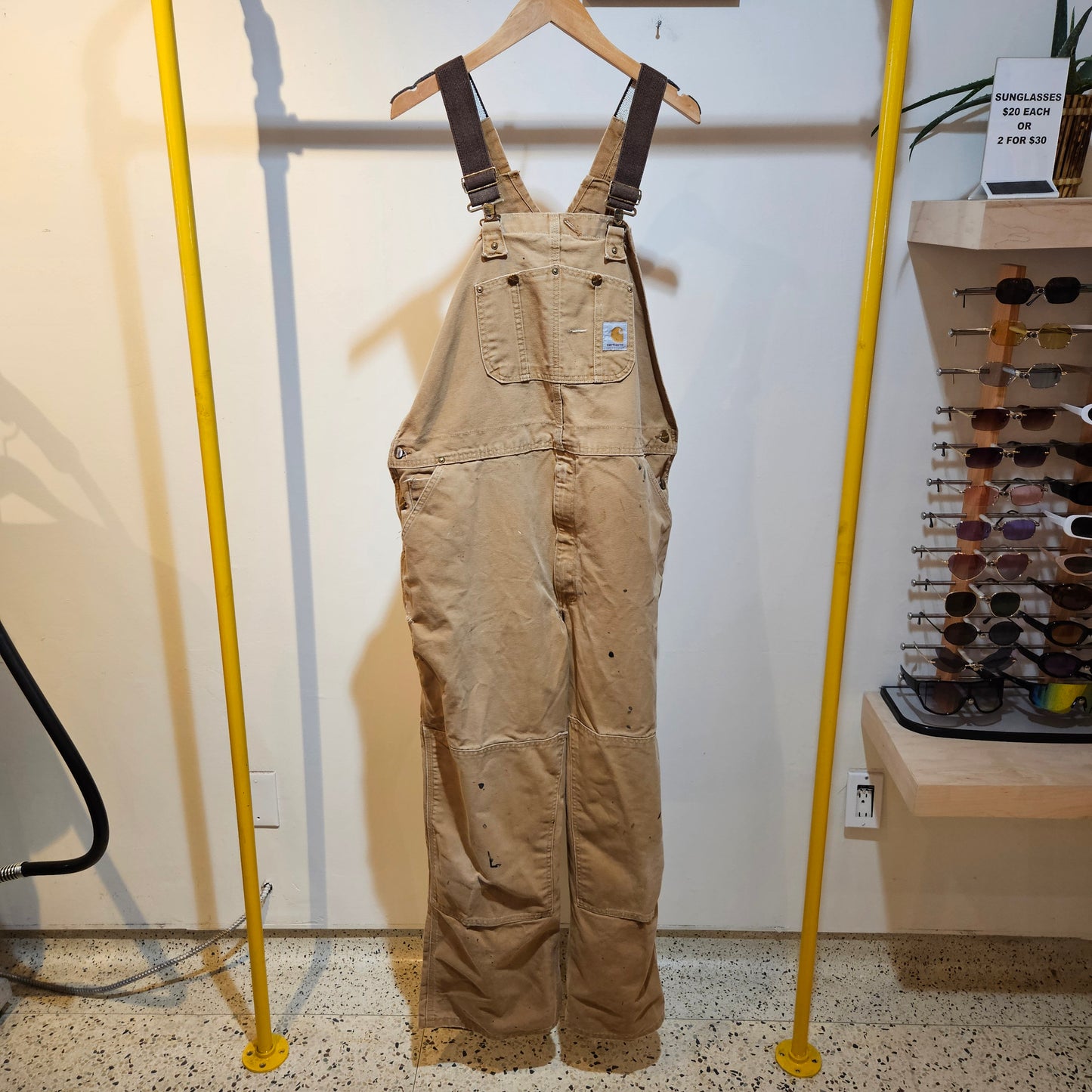 2010s Carharrt Double Knee Overalls Made in USA Size 44x30