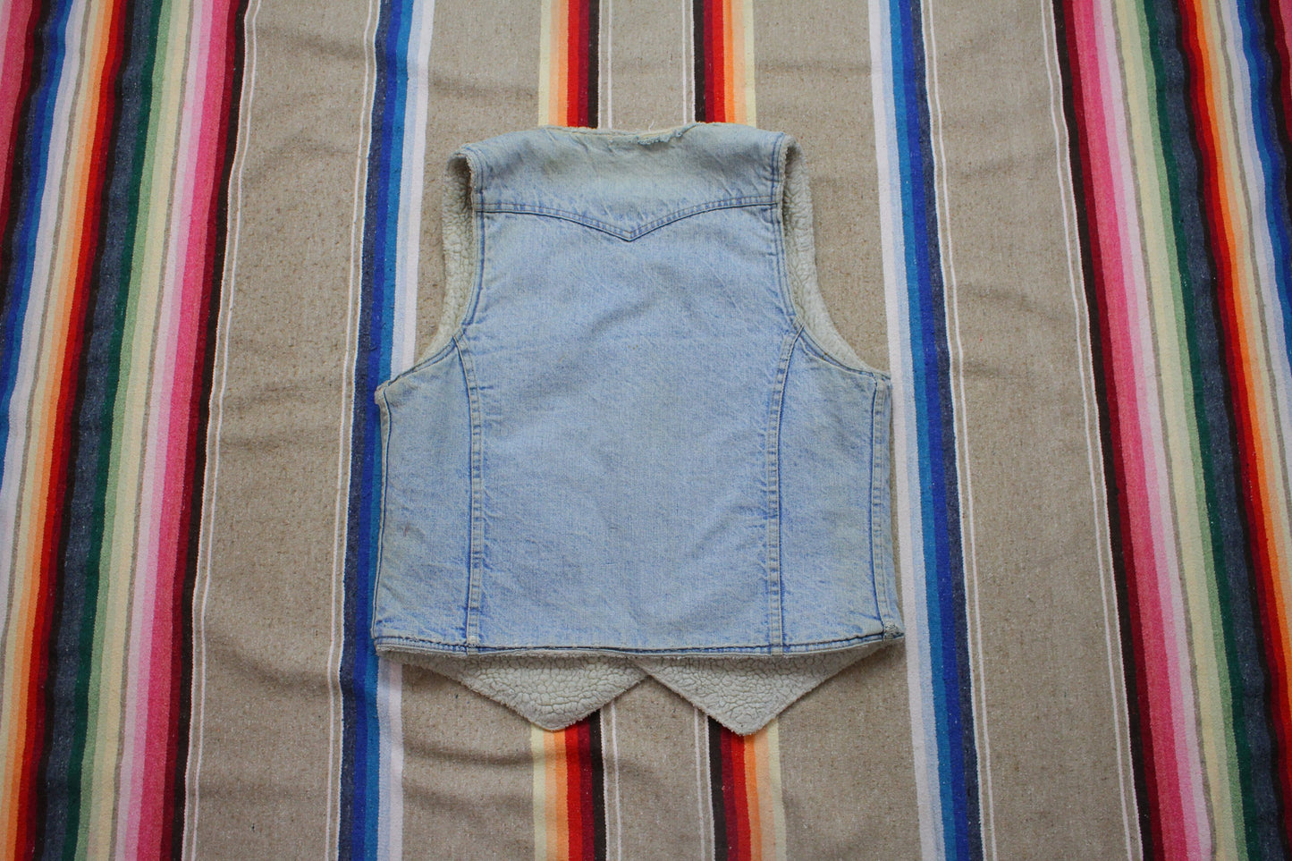 1970s/1980s Heavily Distressed Levi's Sherpa Vest Size M/L