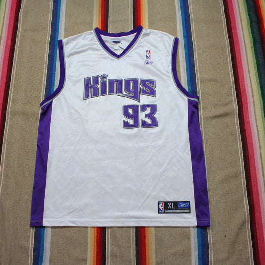 2000s Y2K Reebok Ron Artest 93 Sacramento Kings NBA Basketball Authentic Jersey Size XL/XXL