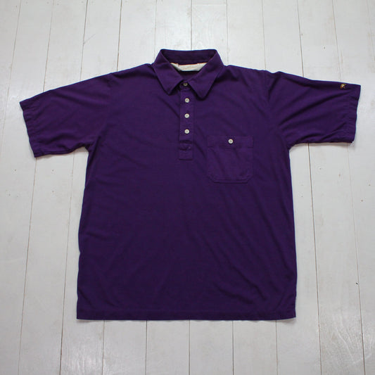 1980s/1990s Arnold Palmer Purple Pocket Polo Shirt Size M