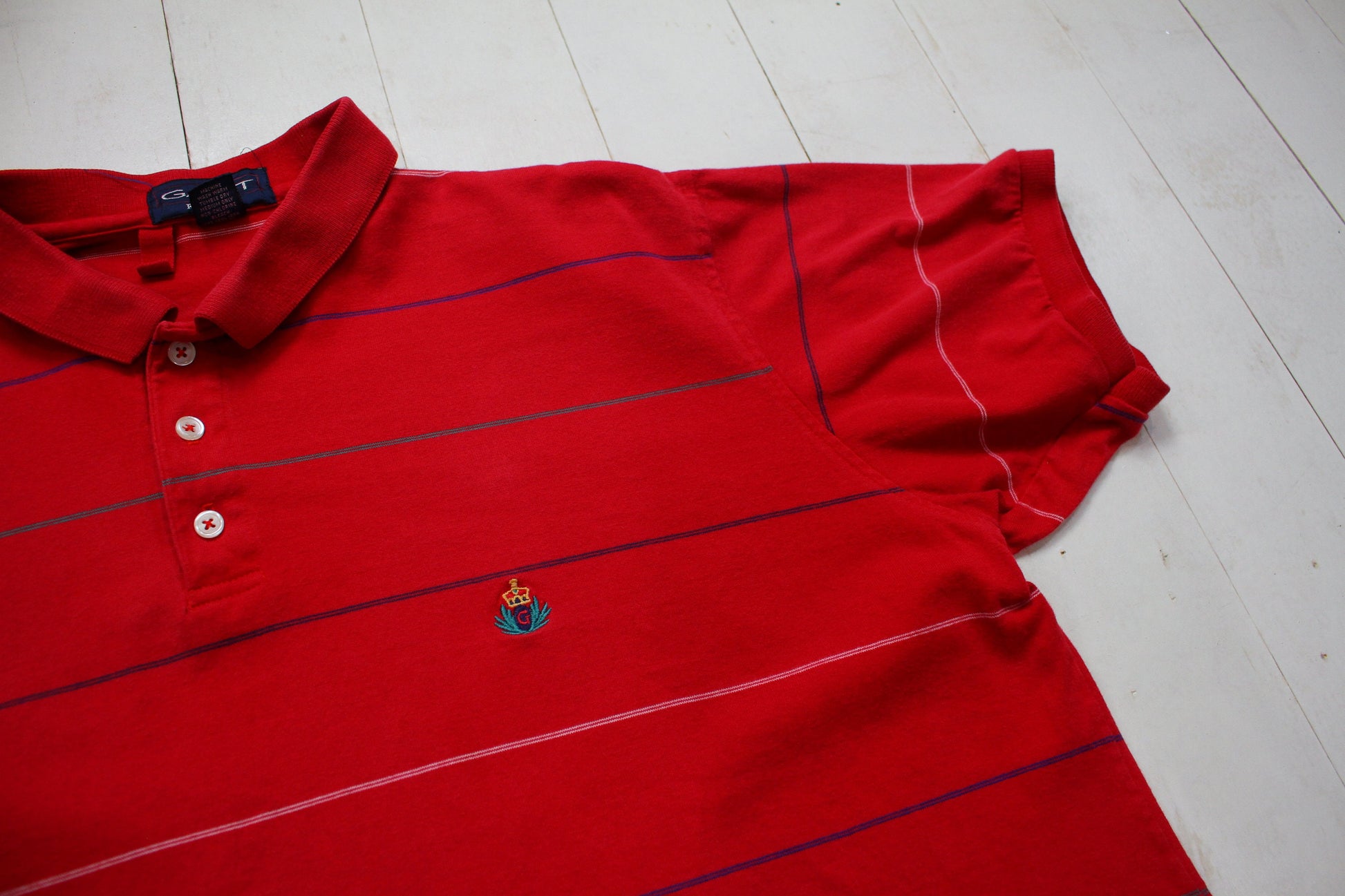 1990s Gant Polo Shirt Made in USA Size L