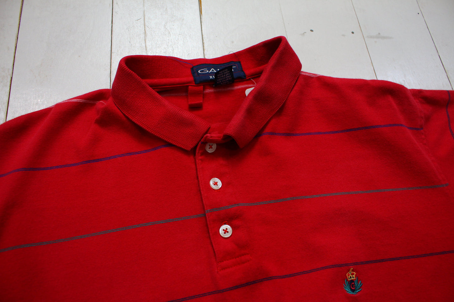 1990s Gant Polo Shirt Made in USA Size L