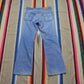 1970s Levi's Orange Tab 517 Faded Blue Denim Jeans Made in USA Size 31x31