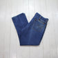 1980s Wrangler 13MWZ Blue Denim Jeans Made in USA Size 36x29