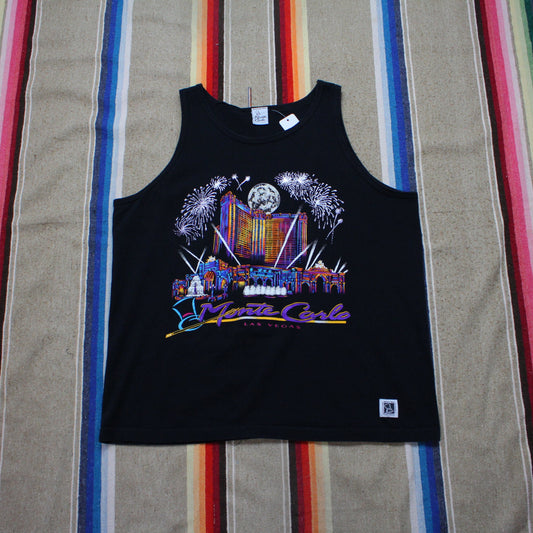 1990s Monte Carlo Casino Las Vegas Tank Top T-Shirt Made in USA Size L