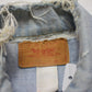 1980s Distressed Lightwash Denim Levi's 2 Pocket Type 3 Denim Trucker Jacket Men's Size XS Women's Size L