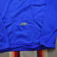 1990s/2000s Louis Garneau Blank Blue Long Sleeve Cycling Jersey Size M