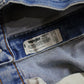 2000s Wrangler 13MWZ Distressed Faded Blue Denim Jeans Size 34x30