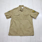 1950s US Military Shortsleeve Twill Khaki Uniform Shirt Size M