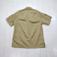 1950s US Military Shortsleeve Twill Khaki Uniform Shirt Size M