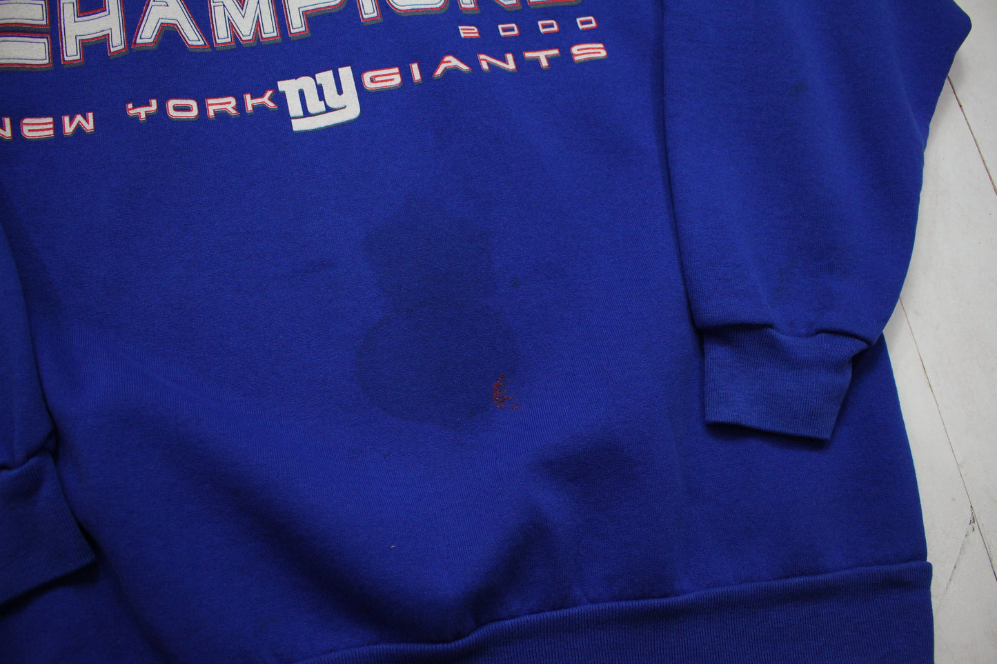 2000s 2000 Y2K Logo Athletic New York Giants NFC Champions NFL Football Sweatshirt Size L