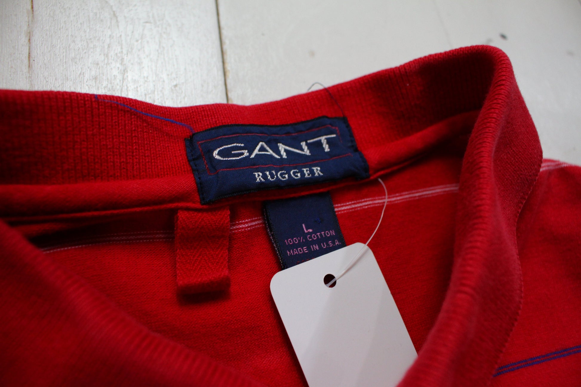 1990s Gant Polo Shirt Made in USA Size L