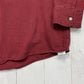 1990s LL Bean Red Black Gingham Flannel Button Up Shirt Made in USA Size XL