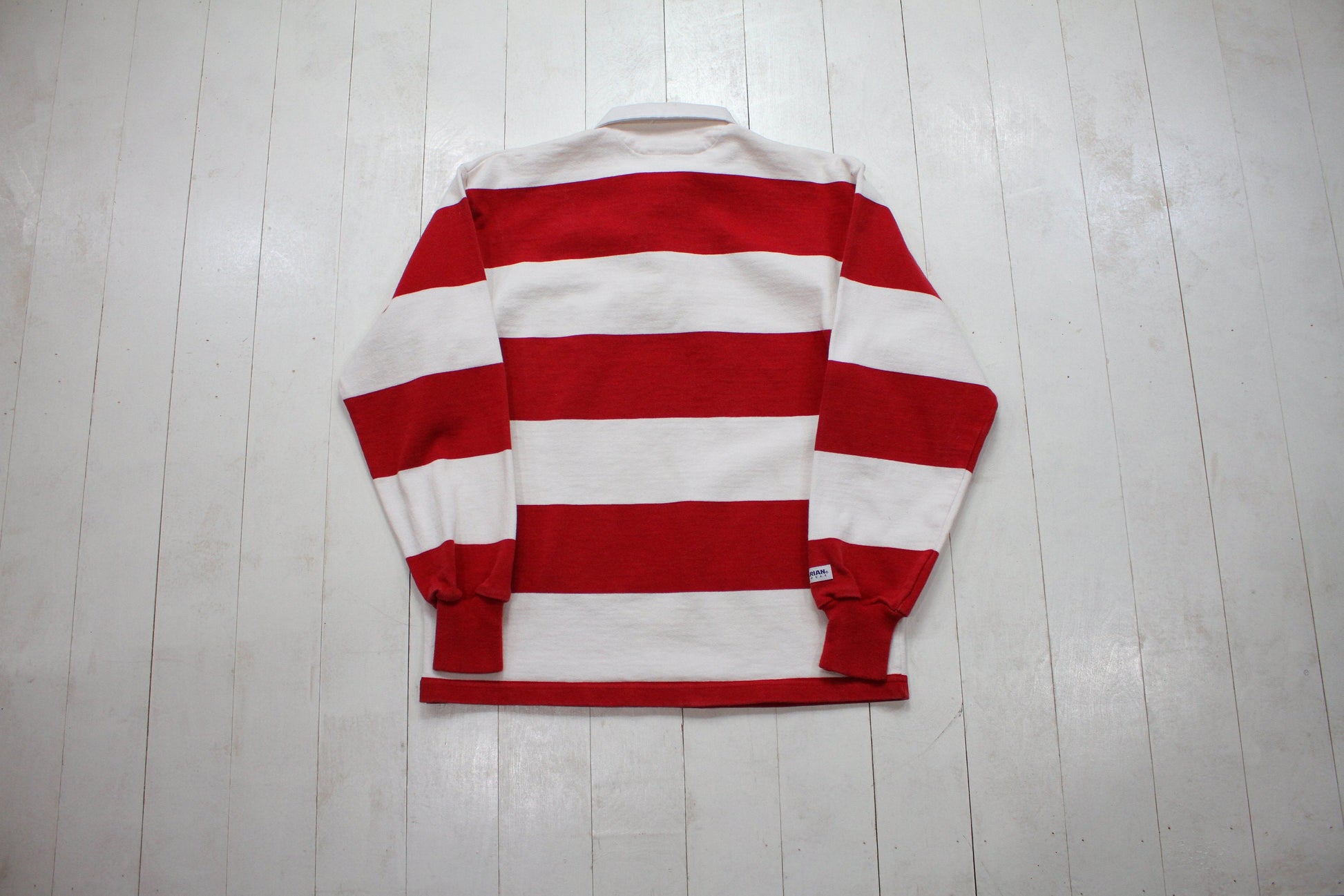 1990s/2000s Indiana University Striped Longsleeve Barbarian Rugby Shirt Made in Canada Size M