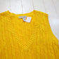 1990s Fenn Wright & Mason Workshop Yellow Cable Knit Sweater Vest Size M