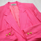 1980s Tailored by Harlan Pink Blazer Jacket Made in USA Women's Size XL/XXL