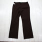 1990s Lauren Ralph Lauren Dark Brown Cotton Blend Adelle Pants Women's Size 32x29.25