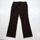 1990s Lauren Ralph Lauren Dark Brown Cotton Blend Adelle Pants Women's Size 32x29.25