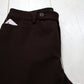 1990s Lauren Ralph Lauren Dark Brown Cotton Blend Adelle Pants Women's Size 32x29.25