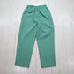 1980s/1990s Lord Isaacs Teal Polyester Pants Made in Canada Women's Size 26-28