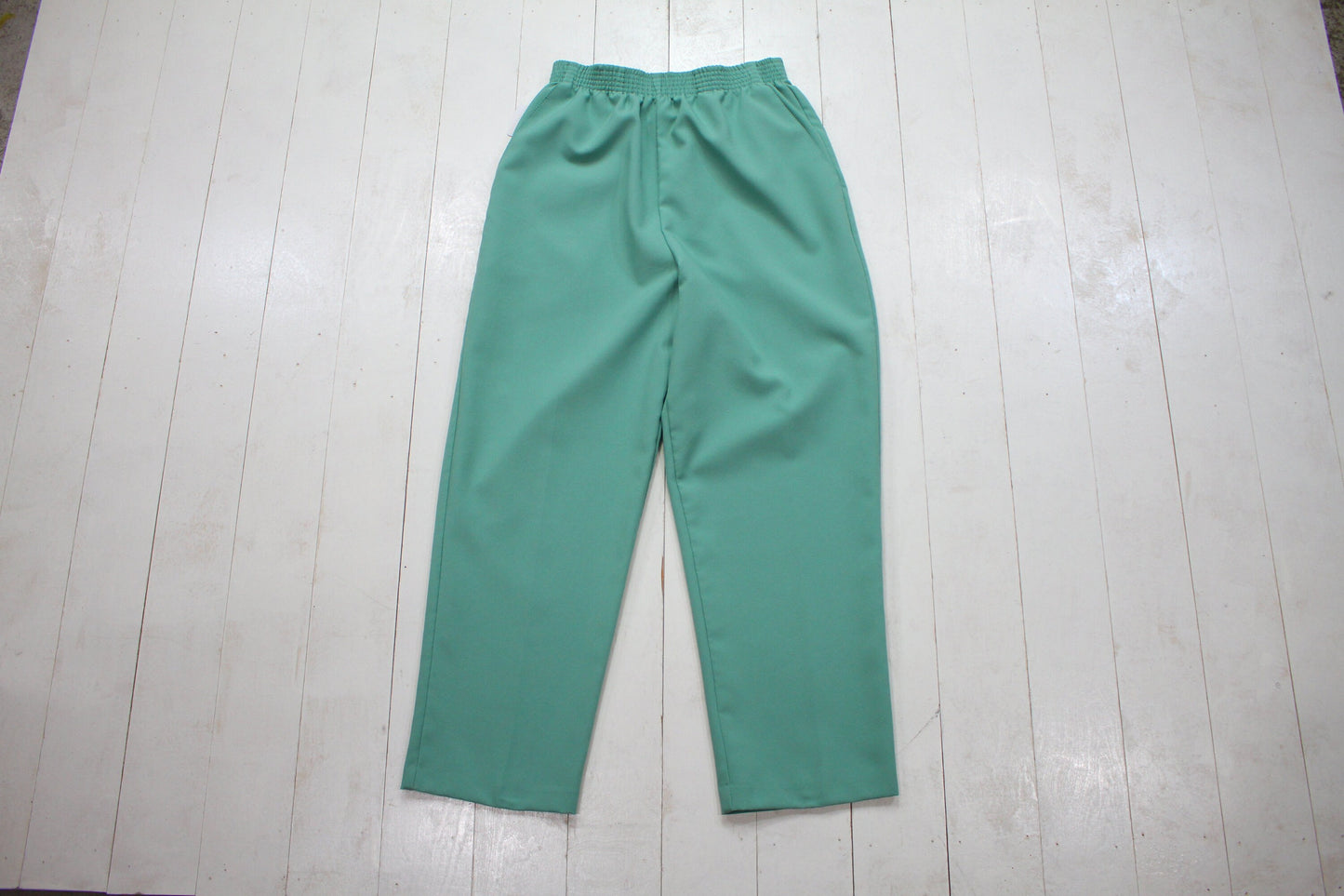 1980s/1990s Lord Isaacs Teal Polyester Pants Made in Canada Women's Size 26-28