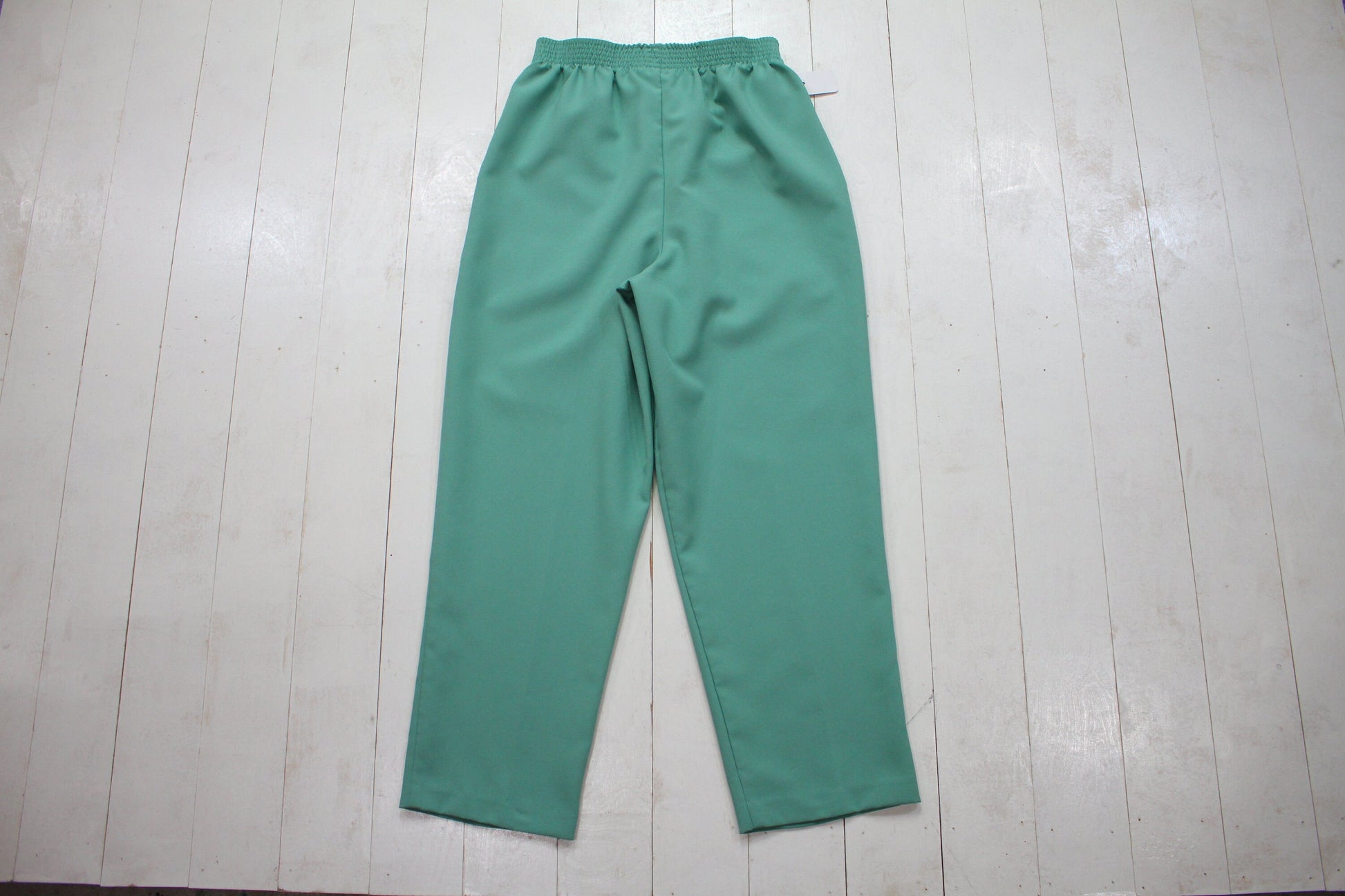 1980s/1990s Lord Isaacs Teal Polyester Pants Made in Canada Women's Size 26-28